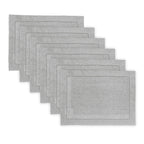 Solino Home 100% Pure Linen Placemats Green Hemstitch, 14 x 19 in, Set of 4