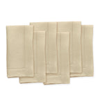 Solino Home 100% Pure Linen Placemats Green Hemstitch, 14 x 19 in, Set of 4