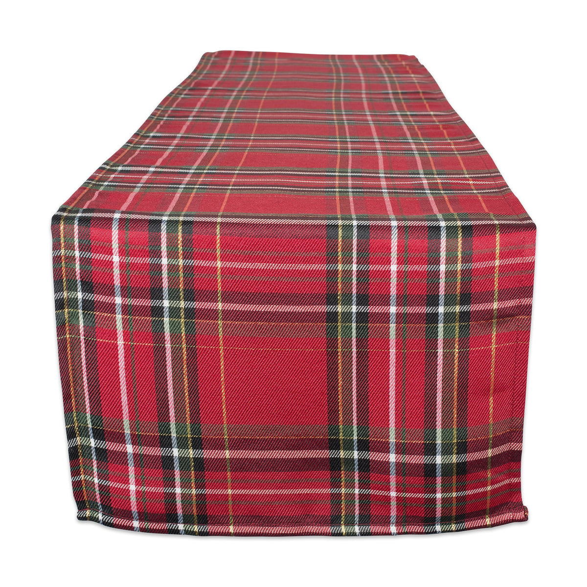 DII Give Thanks Plaid Fall Table Decor, Autumn & Thanksgiving Tabletop Linens, 14x108 Table Runner