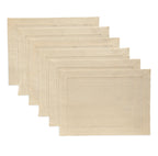Solino Home 100% Pure Linen Placemats Green Hemstitch, 14 x 19 in, Set of 4